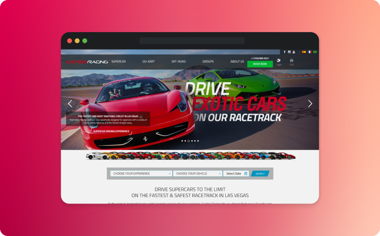 exotic racing website